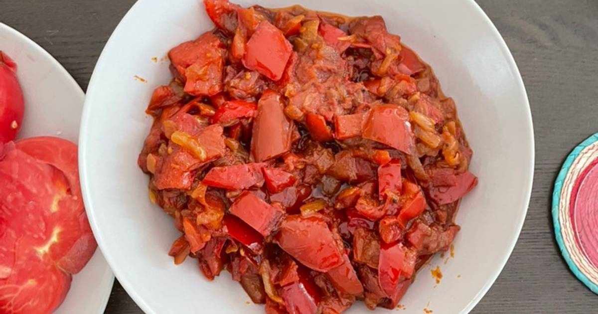 Tomato & paprika quick pan summer delight from Serbia Recipe by Uros