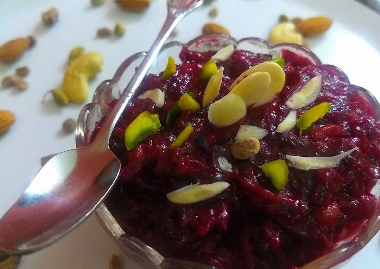 Vegan beetroot halva