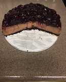 Gregtsters Chocolate Cheesecake with Black-cherry Glaze & Oreo cookie infused with coffee crust!!!!!