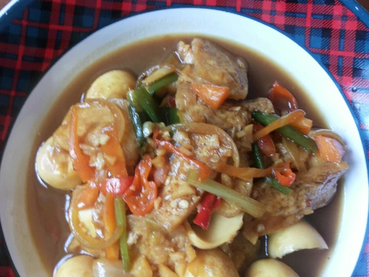 Cara Mudah Membuat Resep Tumis tahu telor puyuh bumbu petis yang  Bikin Ketagihan Anti Ribet, Lezat Sekali