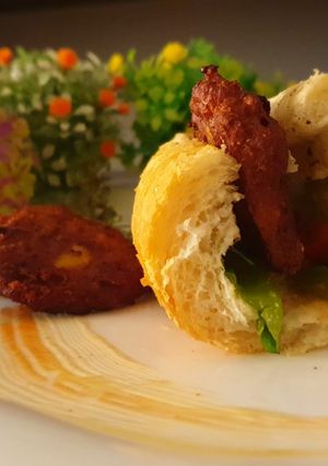 عکسی از دستور مرغ برگر