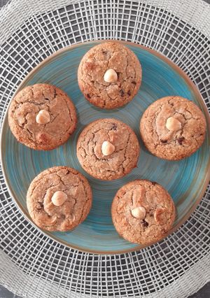 Une photo de Muffins au Sarrasin, Noisettes et Pépites de Chocolat / Healthy