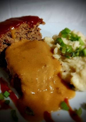 Una foto de Meatloaf, pastel de carne