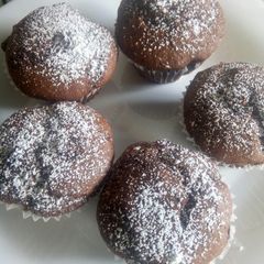 Banana cocoa muffins A picture of Banana cocoa muffins.