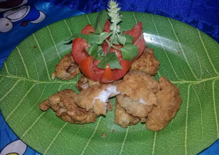 Cara termudah untuk Campuran LezatCumi goreng kentucky simple