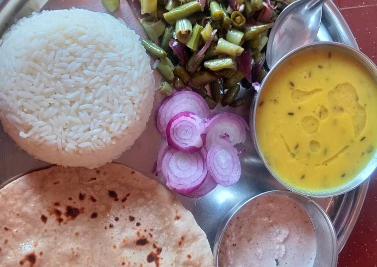 Easiest Way to Prepare Homemade Veg Thali