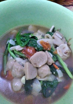 Foto resep Tumis tiram campur sawi jesin & bakso