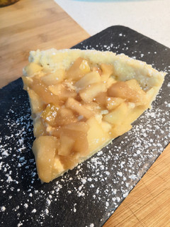 Una foto de Tarta sin gluten de manzana y masa quebrada 🥧
