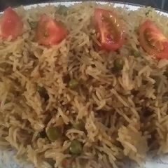 A picture of Matar Pulao.