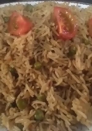 A picture of Matar Pulao.