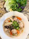 Vegetarian Bún Mọc Noodle Soup