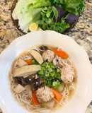 Bún mọc nấu chay
