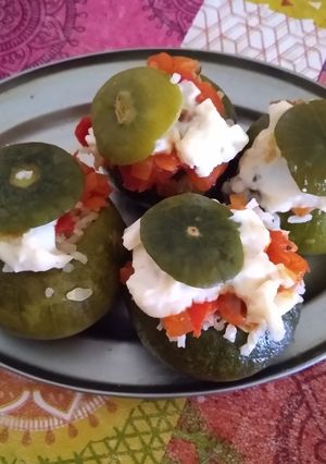 Una foto de Zapallitos rellenos