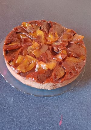 Una foto de Torta vegana invertida