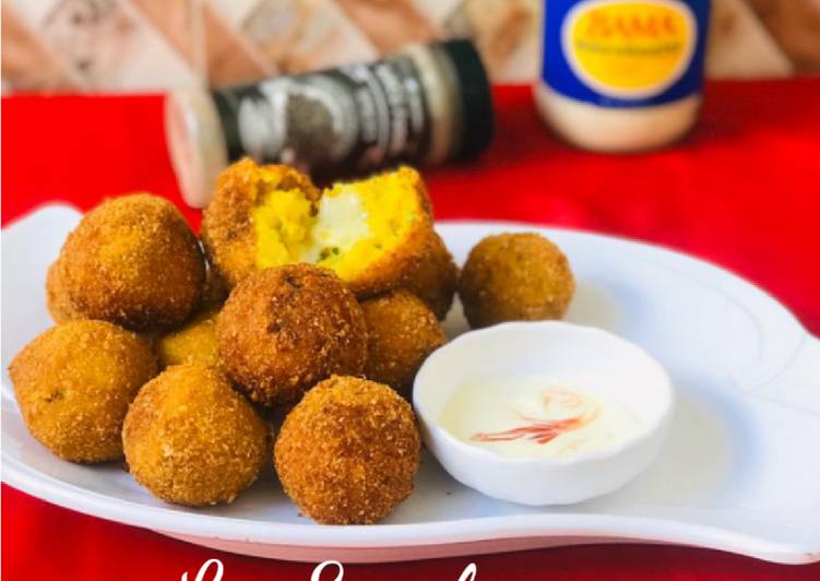 Step-by-Step Guide to Make Homemade Cheesy potato balls