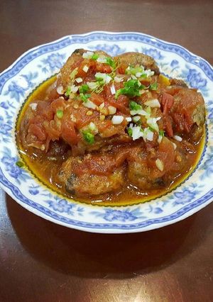 Hình của món Chả cá thì là sốt cà.