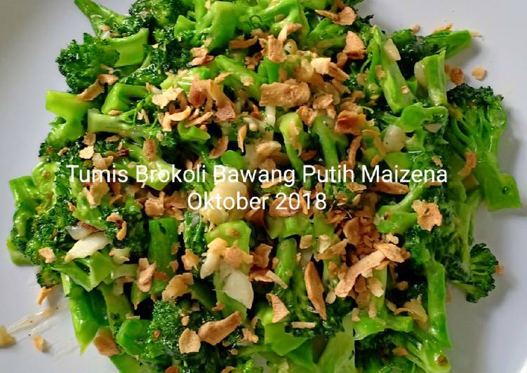 Proses mengolah Tumis Brokoli Bawang Putih Maizena, Lezat Sekali