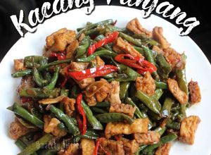 Foto resep Tumis kacang panjang tempe tahu pedas manis