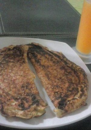 Una foto de Omelette de avena y queso
