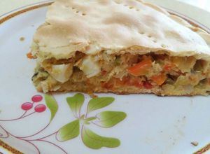 Una foto de Tarta de merluza fácil