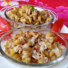 A picture of White Sauce Pasta.