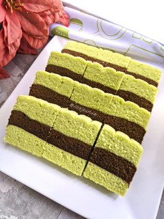 Foto resep Bolu Kukus Pandan Cokelat