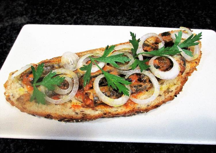 Pan Rustik Bakery de semillas con sardinillas en tomates