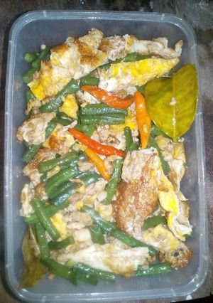 Foto resep Tumis kacang panjang telur