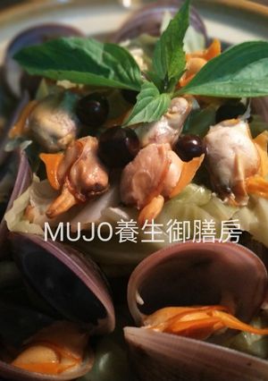 【台南七股-野生赤嘴】酒蒸赤嘴高麗菜(顧胃) 的食譜成品照片