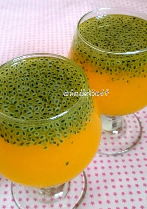 Foto resep Es Nutrisari Selasih