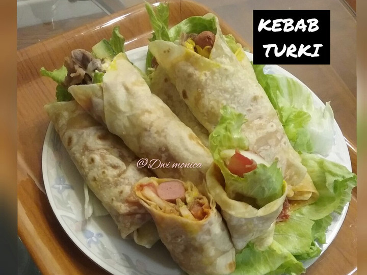 Resep Kebab turki / tortilla isian daging sapi dan sosis yang Menggugah Selera