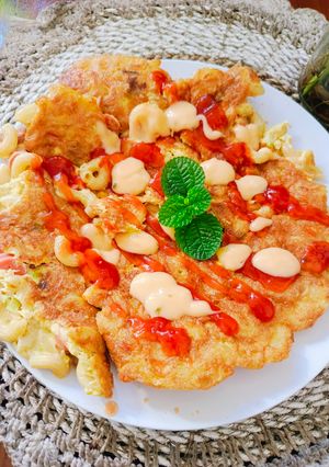 Foto resep Telur dadar makaroni keju