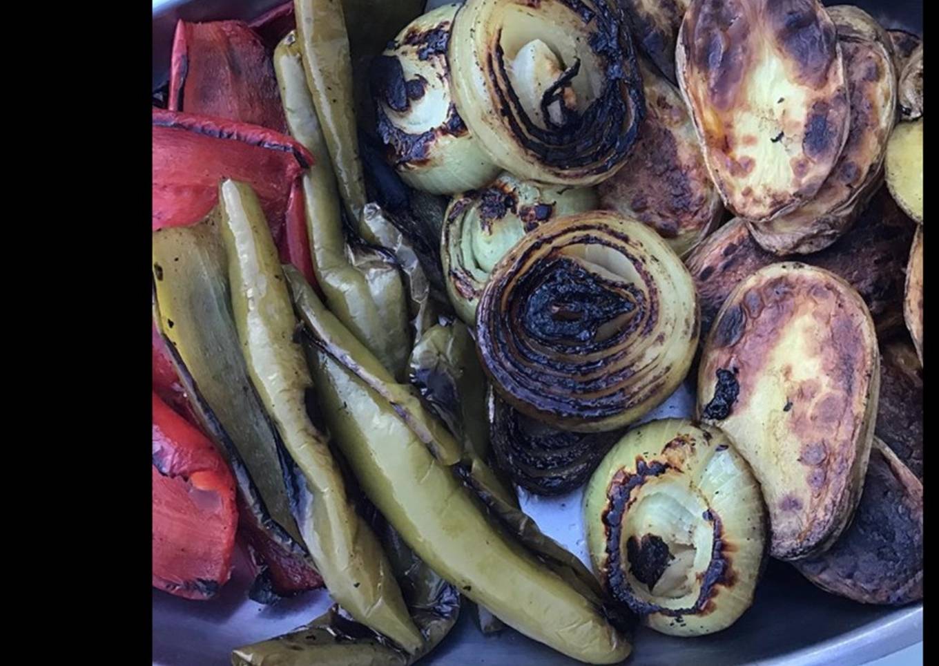 Légumes et pommes de terre grillés à la plancha