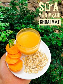Hình của món Ăn dặm - Sữa yến mạch khoai mật.