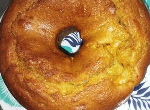 Una foto de Torta con pulpa de mango
