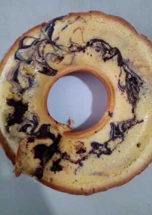 Foto resep Cake cokelat marmer sederhana