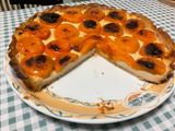Tarte aux abricots, miel et crème vanille