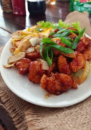 Foto resep Sweet Chicken Pok Pok & Egg
