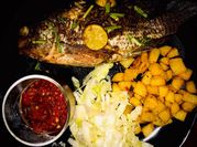 A picture of roasted tilapia fish