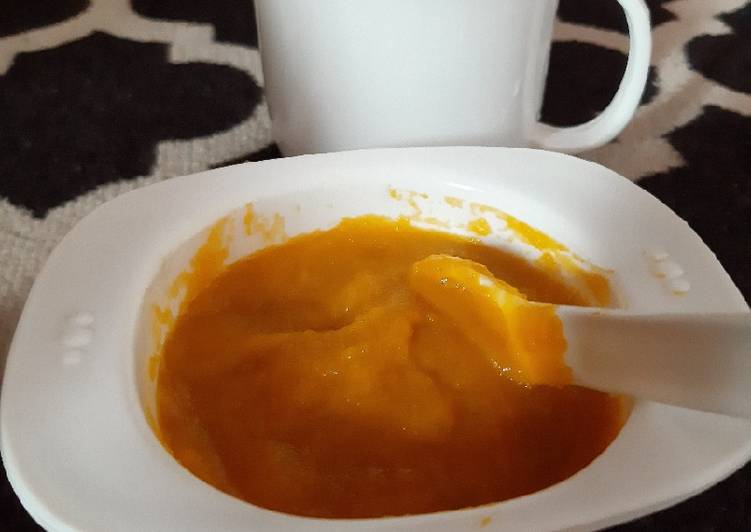 Bahan Puree labu MPASI untuk 6 bulan + | Cara Buat Puree labu MPASI untuk 6 bulan + Yang Menggugah Selera