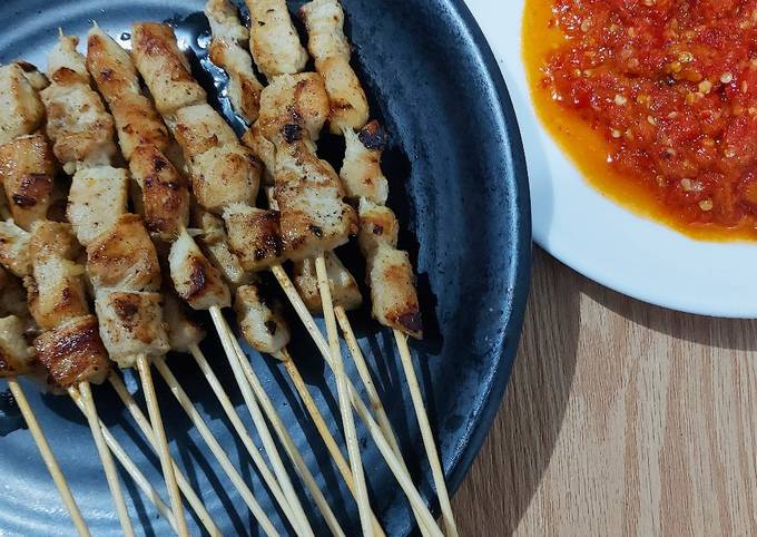 Ini dia! Resep enak bikin Sate Taichan + Sambel Goreng  lezat