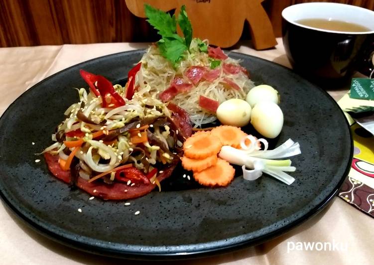 Resep 233. Yakiniku Toge Daging Asap yang Enak