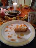"Camino a la vida" Tarta con relleno de mousse de calabaza tamala