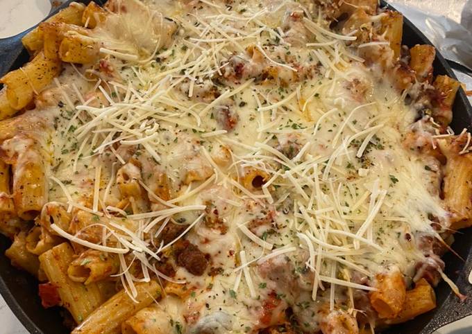 Baked “ easy “ rigatoni