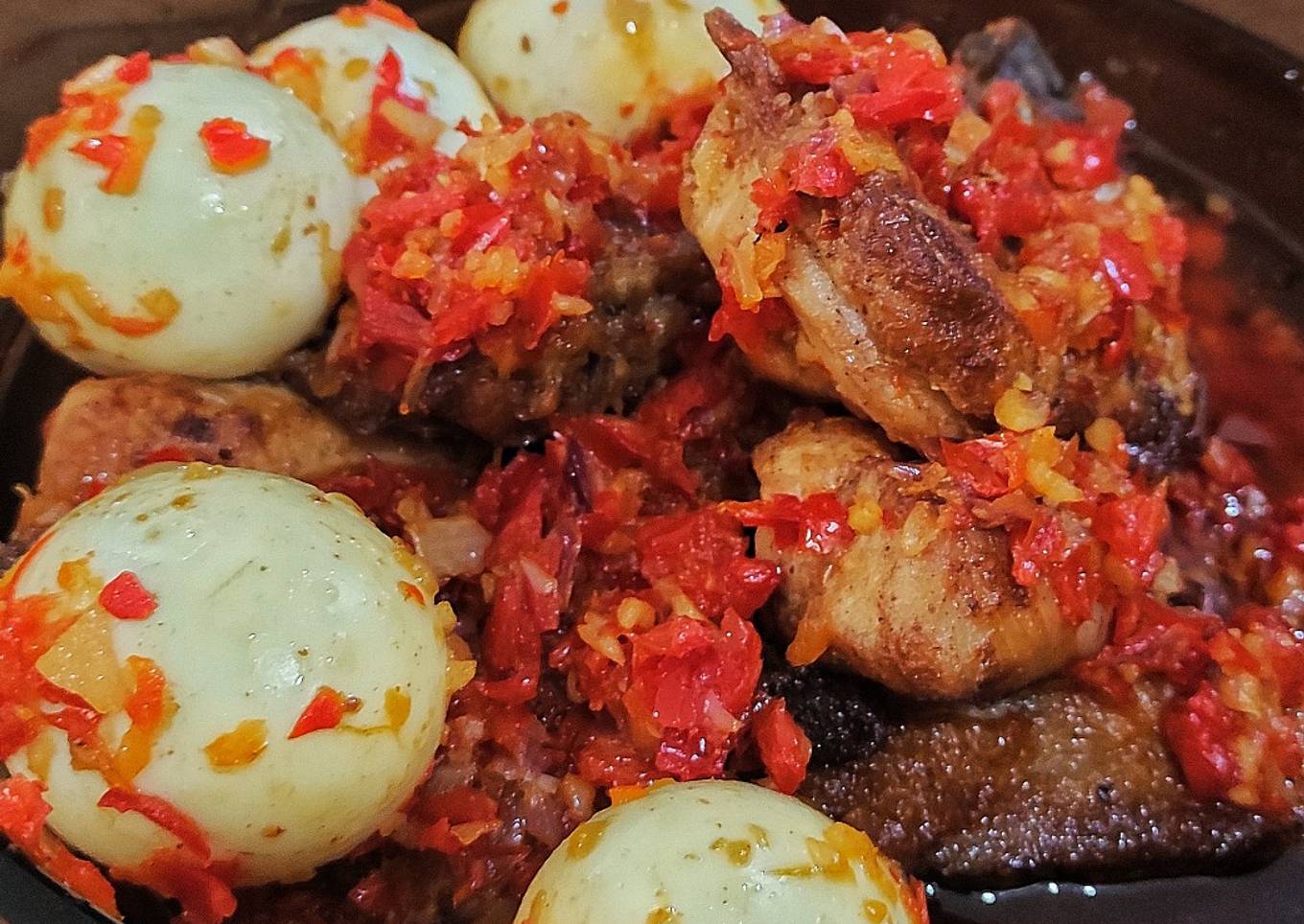 Ayam dan Telur Balado Ala Warteg