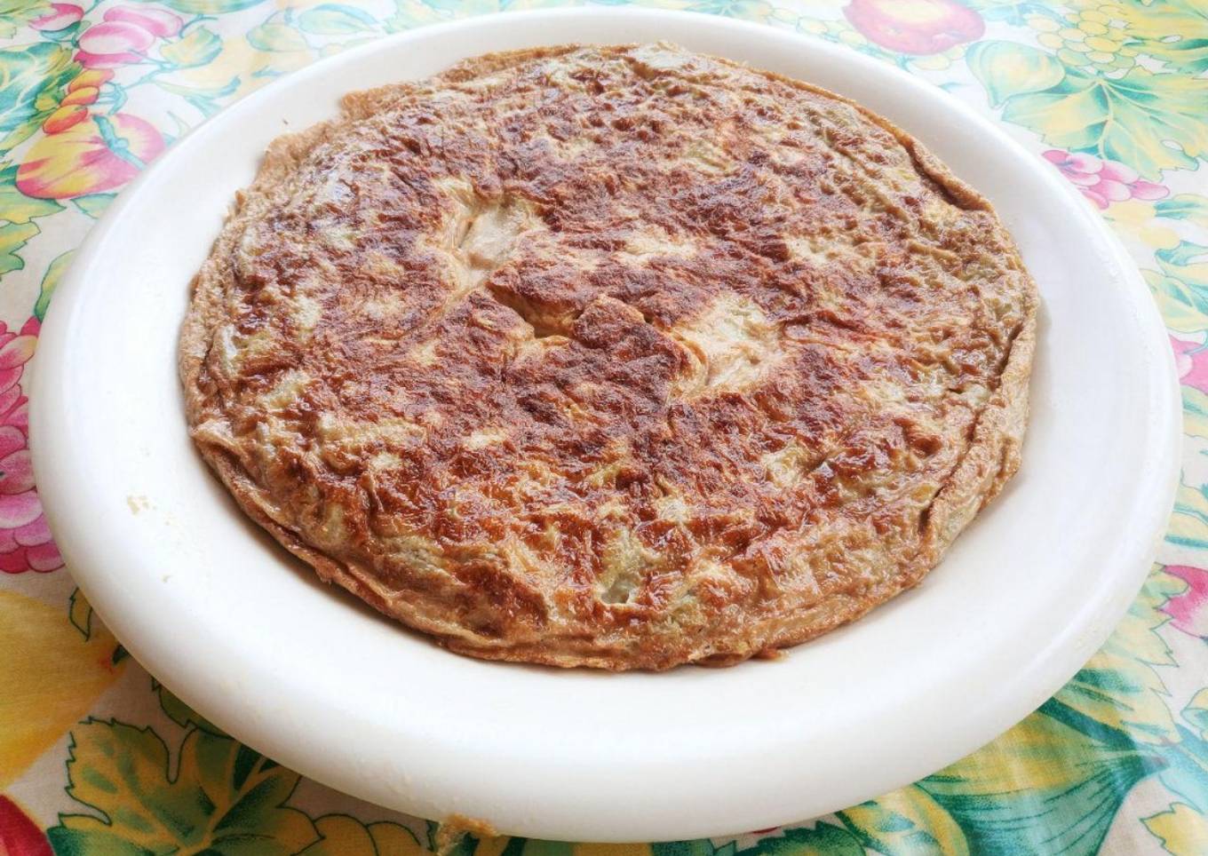 Tortilla de berenjenas preparadas en microondas