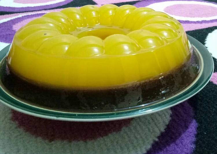 Puding coklat nutrisari (manis segar)