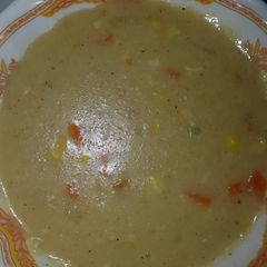 A picture of Oat meal soup.