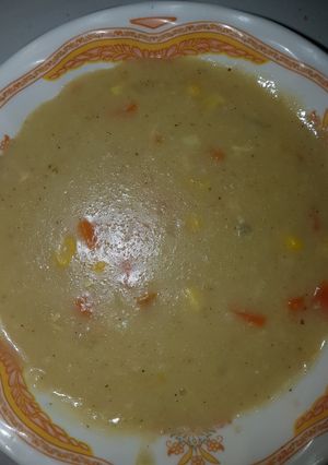A picture of Oat meal soup.