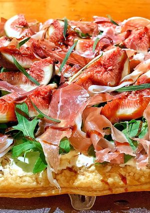 A picture of Fig & Prosciutto Tart.